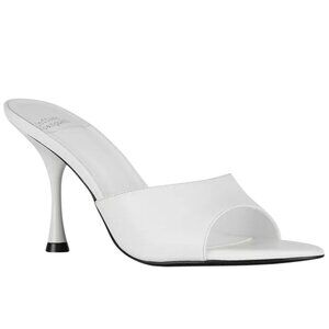 Jeffrey Campbell Agent High Heel Slide Sandals Women's 6.5 White Slip On NWOB